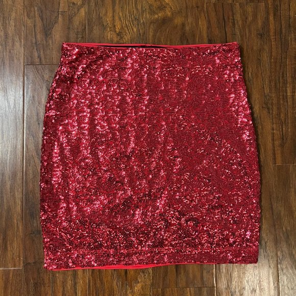 H&M Sequined Mini Skirt Pink size Small - Picture 2 of 4